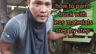 how to paint truck with less materials step by step [upl. by Ennaeirb]