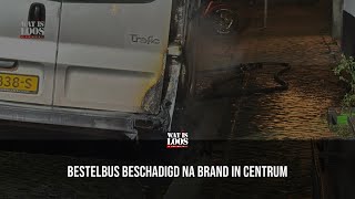 BESTELBUS BESCHADIGD NA BRAND IN CENTRUM [upl. by Aidnis]