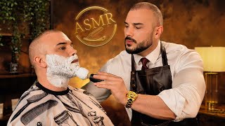 Gentlemans Barbershop ASMR 💈 Haircut and Massage for Sleep  Male Personal Attention  Safe Space [upl. by Toma]