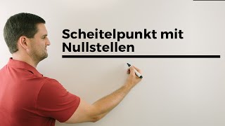 Scheitelpunkt mit Nullstellen bestimmen Parabeln quadratische Funktionen  Mathe by Daniel Jung [upl. by Townsend242]