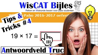 WisCAT PABO Rekentoets  Tips amp Tricks 4 Antwoordveld Truc [upl. by Tatianas]