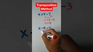 Using Transposition Method in finding the value of X maths mathematics transposition mathtricks [upl. by Wilek]