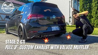 BEST SOUNDING GTI SLEEPER EXHAUST SETUP VALVED MUFFLER [upl. by Conchita]