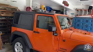 Harken Hoister Installation and Jeep Wrangler JK Hardtop removal [upl. by Alleuqram]