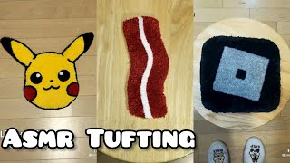 Rug Tufting ASMR✨ Tiktok Compilation💦 ASMR Satisfying💖 Asmr Sounds💕 [upl. by Pussej]