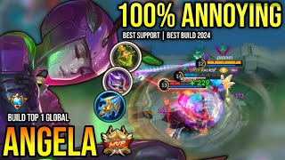 ANGELA BEST BUILD 2024  BUILD TOP 1 GLOBAL ANGELA GAMEPLAY  MOBILE LEGENDS✓ [upl. by Haral]