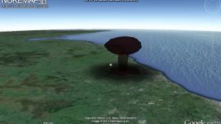 Nuclear bomb dropped on Newcastle upon Tyne simulation [upl. by Dyson]