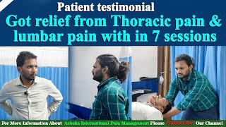 Get Relief from Thoracic Pain amp Lumar Pain within 7 Sessions  Best Chiropractor in Secunderabad [upl. by Yelroc]