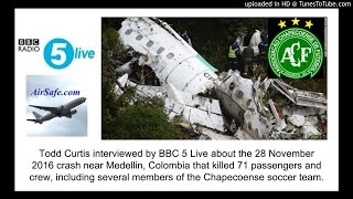 Todd Curtis BBC 5 Live interview on LaMia RJ85 crash near Medellin Colombia [upl. by Notserk141]