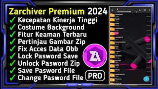 New Update Zarchiver 2024  Fix Acces Data amp Obb [upl. by Yentirb]