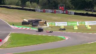 2024 Bennetts British Superbikes Hickmans Q2 crash at Oulton Park [upl. by Cates697]