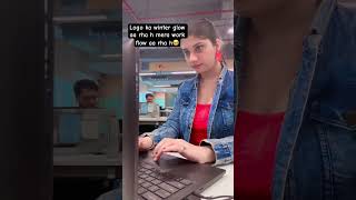 Me writing winter vacation request mail to HR🙌officelife officeshorts newshortvideo funnyvideo [upl. by Eicats]