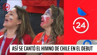 ¡Emotivo Así se cantó el himno de Chile en el debut de la Copa Confederaciones  24 Horas TVN Chile [upl. by Whittaker]