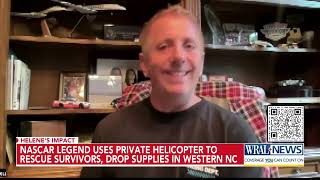 NASCAR Driver Greg Biffle finds man in need of help while piloting helicopter over Western Carolina [upl. by Aihsyt]