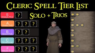 Cleric Spell Tier List  Solo and Trios  Dark and Darker [upl. by Anir]