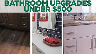 3 Bathroom Upgrades Under 500  Design Tips  HGTV [upl. by Voletta]