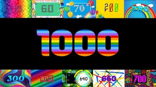 Numbers 1 to 1000  Números de 1 a 1000 fontes coloridas  1000 seconds 1640 Minutes  1から1000までの数字 [upl. by Siegfried]