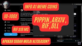 MEME COINS POTENSIAL PIPPINARXIVRIFDLL  Pace Crypto Summary [upl. by Lai]