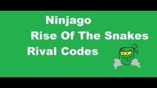 Ninjago  Rise of the Snakes  Rival Codes  OFFICIAL [upl. by Henryson418]