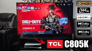 TCL C805K Mini LED TV Review Best NextGEN Gaming 4K 144Hz Dolby Vision IQ [upl. by Oliver577]