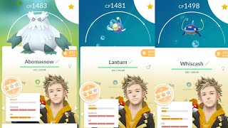 Great League Abomasnow Lanturn Whiscash team is EASY in Pokemon Go [upl. by Saito]