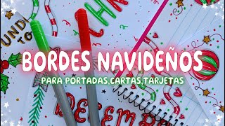 MÁRGENES para PORTADAS TARJETAS o CARTAS DE NAVIDAD 🎄DIBUJOS NAVIDEÑOS CON ROTULADORES [upl. by Ahsiemak]