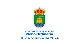 Pleno Ordinario 30 de octubre de 2024 [upl. by Leasia]