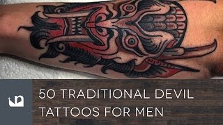 50 Traditional Devil Tattoos For Men [upl. by Mallorie881]