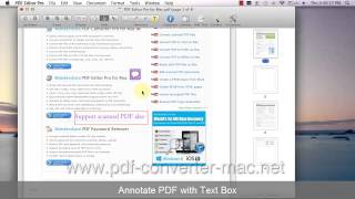 Mac PDF Editor How to Add Sticky NoteText BoxLink to PDF document [upl. by Oiceladni]