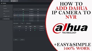 How to add Dahua IP Camera to Dahua NVR  Dahua IP Camera Setup [upl. by Eiznekam]