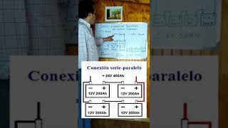 Conexión baterías solares en serie paralelo 12 v 24v48v [upl. by Vitale]