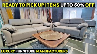 Luxury Furniture at Flat 50 Off  sofaset bed chairs consoletable  Budget Friendly Furniture [upl. by Oraneg926]