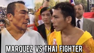 Marquez eye trouble against Thai Fighter Jandaeng Interim Championship champion thailand [upl. by Wallas]