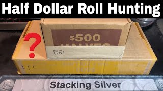 Half Dollar Coin Roll Hunting  Searching for Silver Half Dollars [upl. by Ellimac]