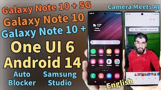 ONE UI 6 Android 14 On Galaxy Note 10 Plus 5G Galaxy Note 10  Note 10 Amazing Features [upl. by Alasdair907]