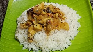 Natural Mushroom Cooking  Village Style Natural Mushroom Kuzhambu Recipe in Tamil  Mushroom Recipe [upl. by Nnaeirelav]