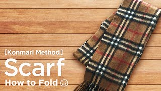 ［Konmari Method］How to fold Scarf [upl. by Carbrey]