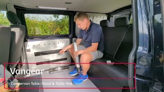 Vangear Campervan TableStand amp TablePod [upl. by Ymmac]