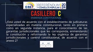 Casillero C Establecimiento de judicaturas especializadas en materia constitucional [upl. by Wonacott64]