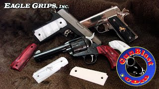 Eagle Grips NEW ReaKtiv Checkered Kirinite® Grips for SA Sixguns and 1911 Pistols  Gunblastcom [upl. by Otter]