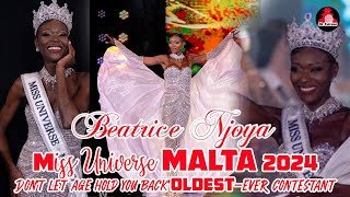 Beatrice Njoya Journey of Resilience amp Triumph as Miss Universe Malta 2024  Oldestever contestant [upl. by Fidelis702]