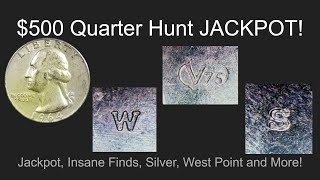 We Hit The Jackpost 500 Quarter Hunt  Silver West Points and More [upl. by Wilek]