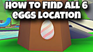 How to Find All 6 Egg hunt locations in Adopt Me  All Eggs location [upl. by Aluk940]