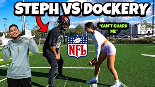 RAN FOOTBALL 1V1s WITH PRO ATHLETE DOCKERY NFL LEGEND FOR A DATE I DON’T LOSE 😤 [upl. by Ynner]