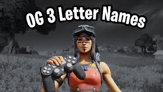 OG THREE LETTER FORTNITEYOUTUBE CHANNEL NAMES UNTAKEN2020 [upl. by Anurag]