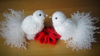 DIY pigeonTaube aus Garn zusammenbinden  schnell und einfach [upl. by Narcho335]