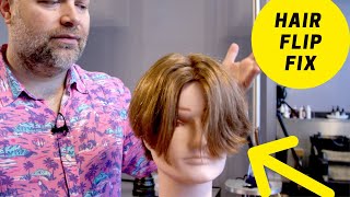 How to STOP Your Hair from Flipping Out  TheSalonGuy [upl. by Ecitnirp]