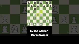 Evans Gambit  Variation 1 evansgambit [upl. by Chuch]