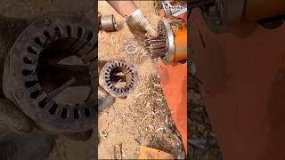 The process of removing copper from the rotors of motors tools recycling shorts [upl. by Thisbee907]