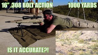 Is a 16quot 308 Win Accurate  1000 Yards pt 1 168gr Sierra MatchKing [upl. by Aiam]